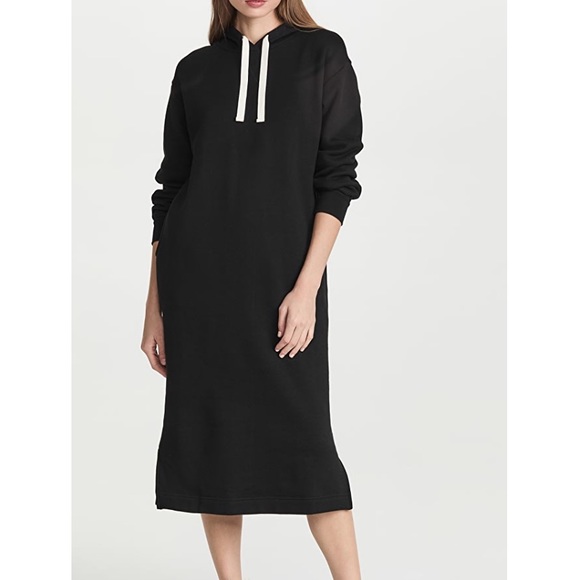 Madewell Dresses | Madewell Nwt Betterterry Hoodie Sweatshirt Dress L | Color: Black | Size: L | Pinkstar1005's Closet